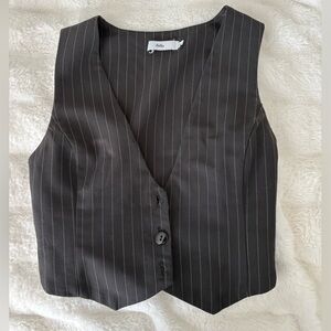 Black Pinstripe Vest